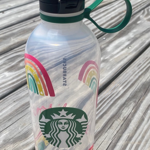 Boho rainbow Starbucks water bottle - Picture 5 of 5